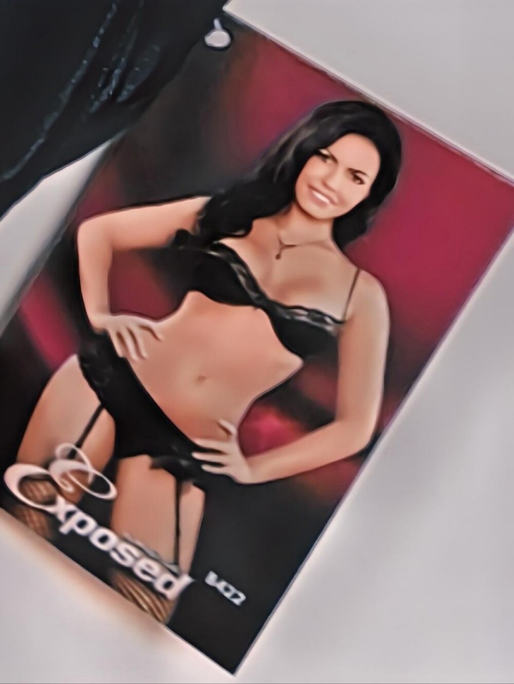 NWT Exposed Black Bra Garter Set Lace Balconette Boudoir Lingerie Coquette